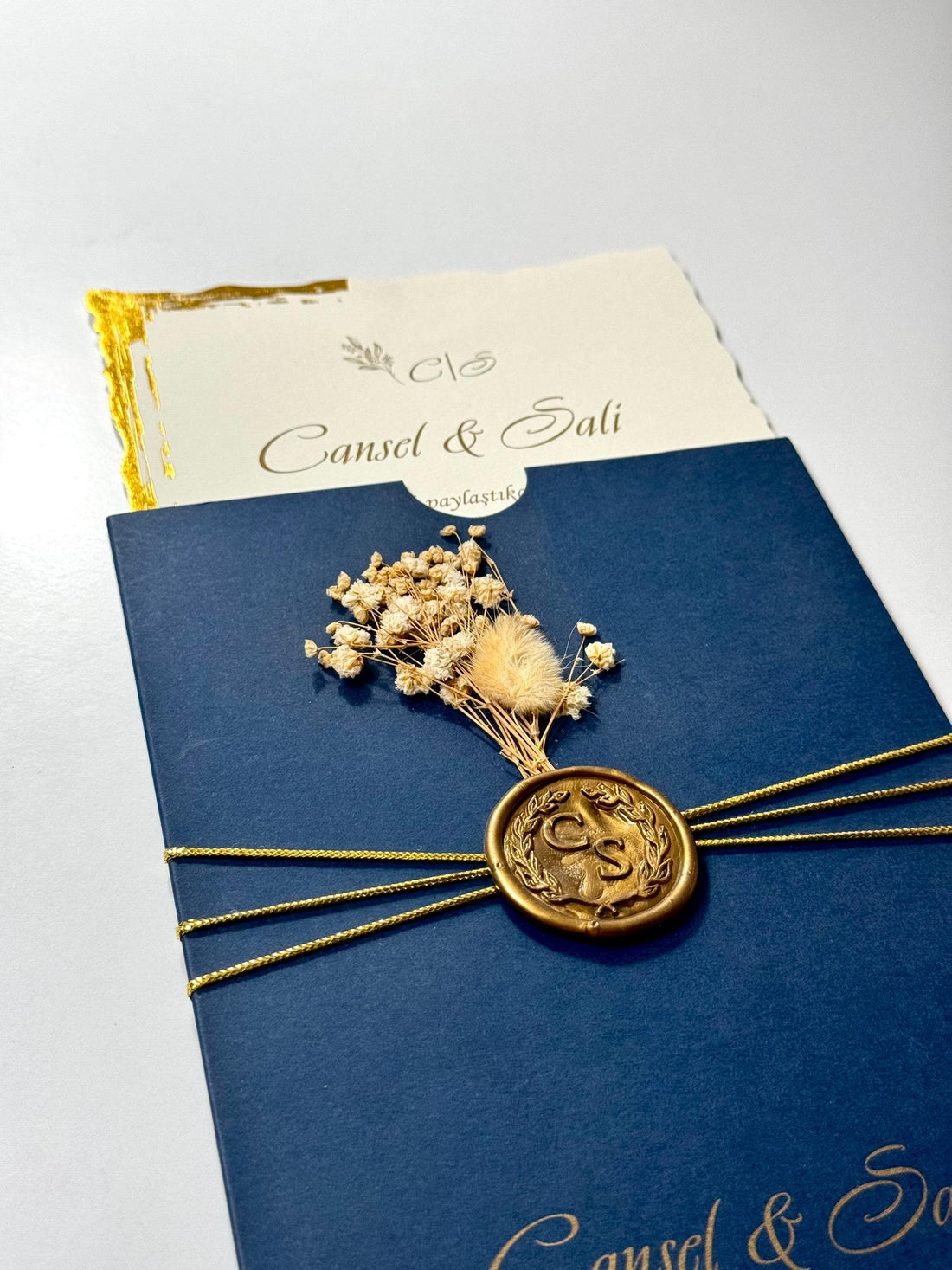 Floral Wedding Invitation | Elegant Wedding Invitation | Custom Wedding Card | Romantic Invitation | Sealed Floral İnvitation