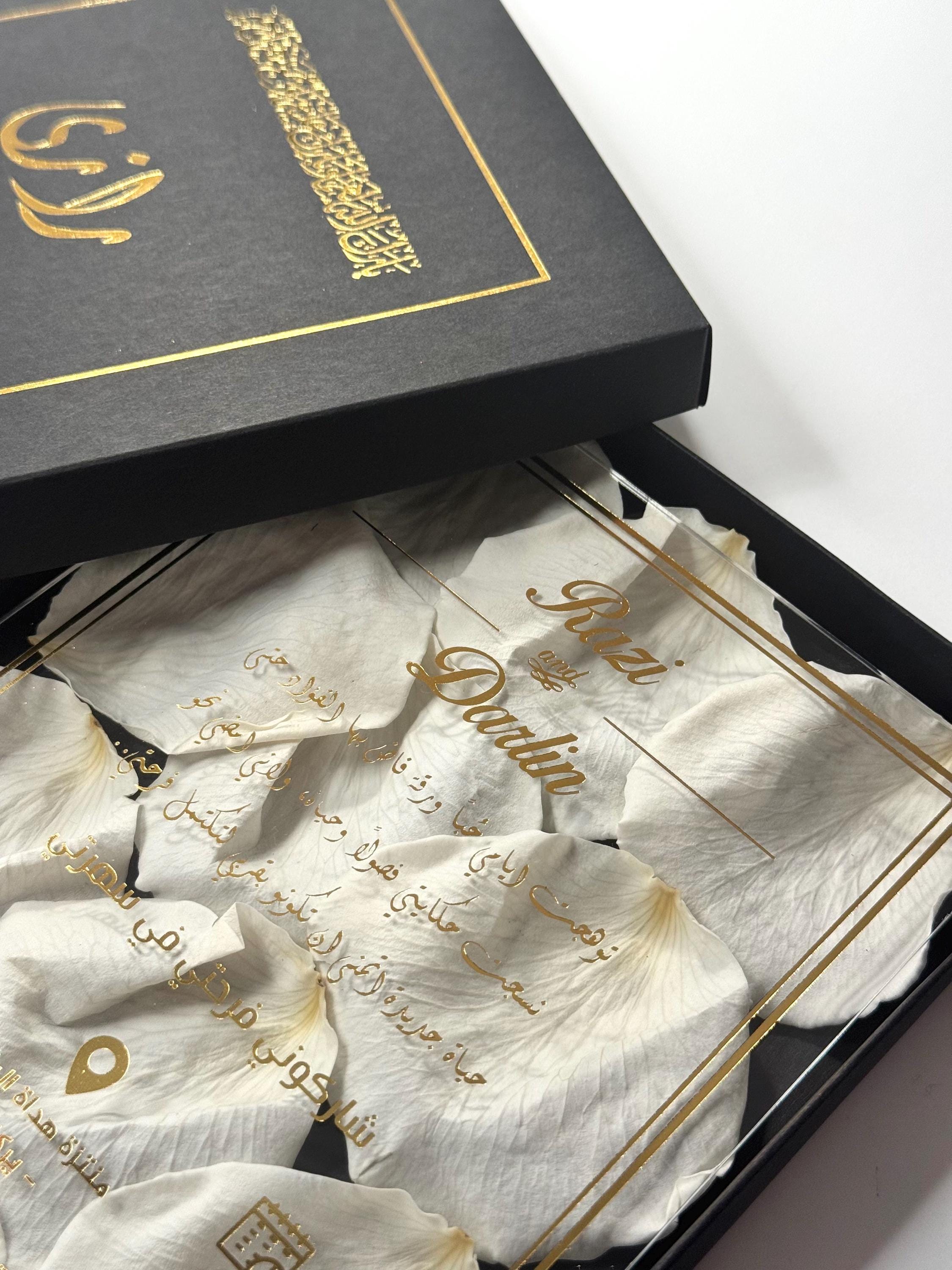 Floral Transparent Wedding Invitation in Box | Elegant Clear Wedding Invite | Luxury Wedding Card | Custom Invitation Set