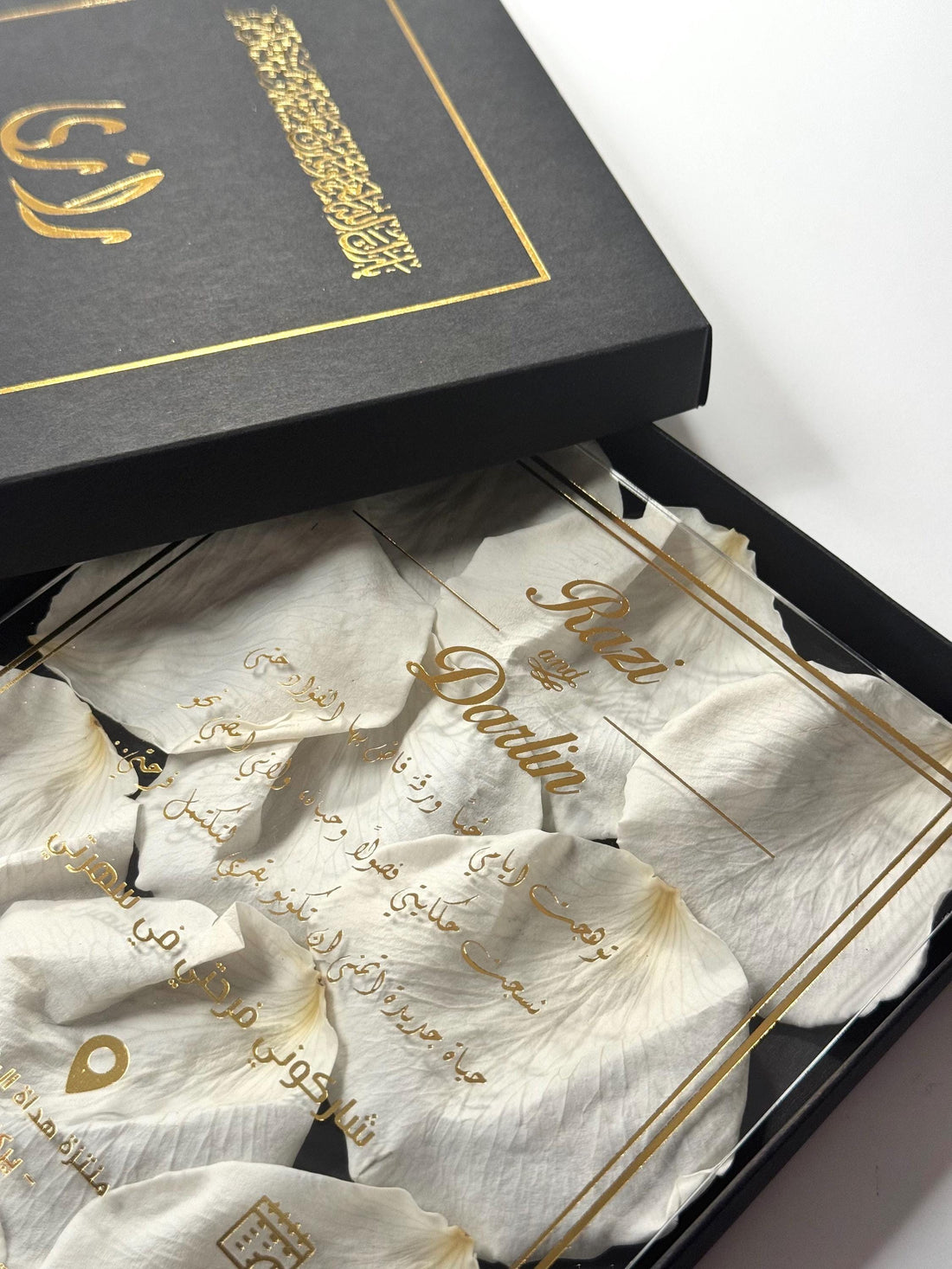 Floral Transparent Wedding Invitation in Box | Elegant Clear Wedding Invite | Luxury Wedding Card | Custom Invitation Set