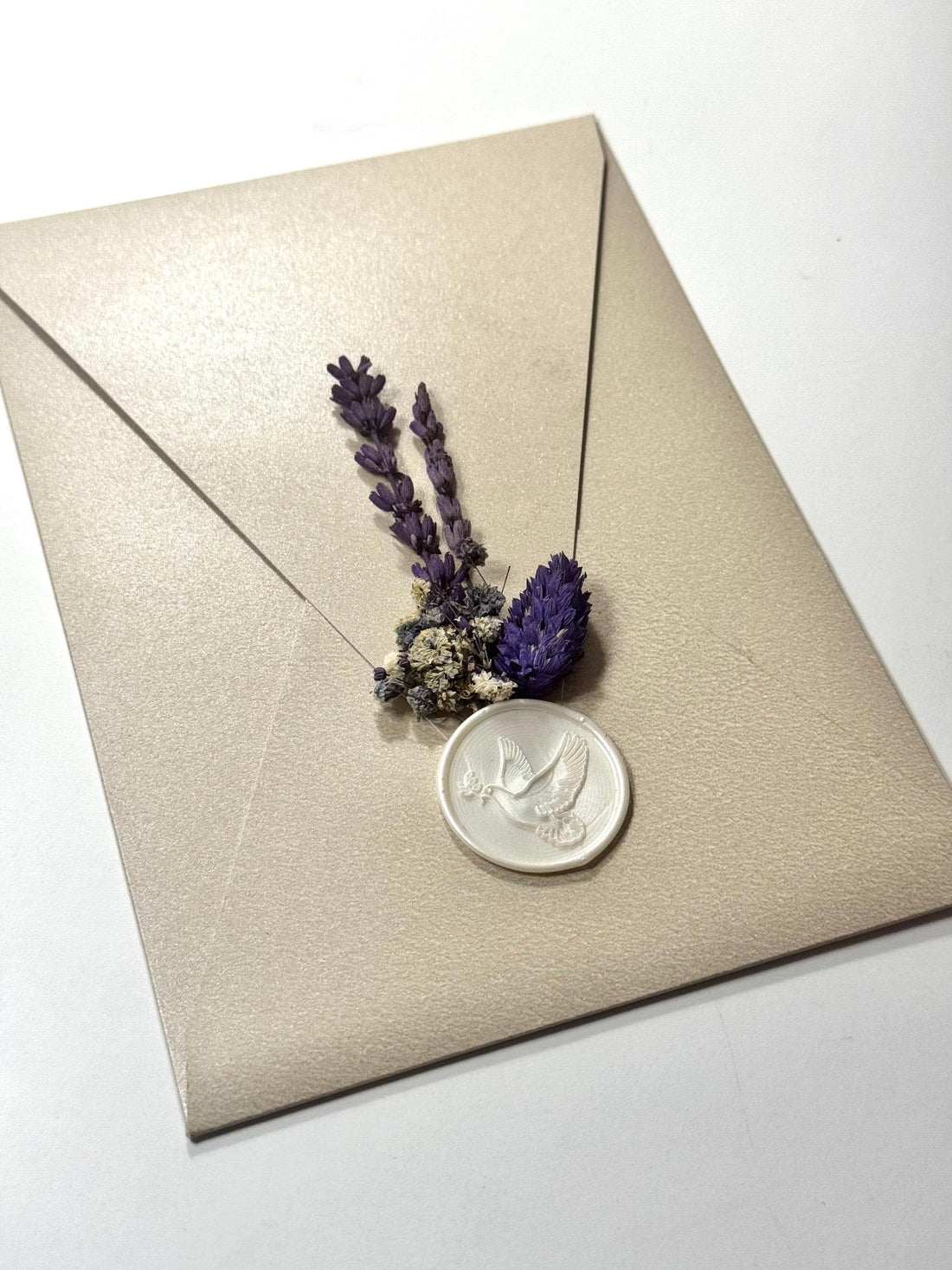 Glossy Transparent Wedding Invitation | White Floral Clear Invite with Stamp | Elegant Wedding Card | Custom Invitation