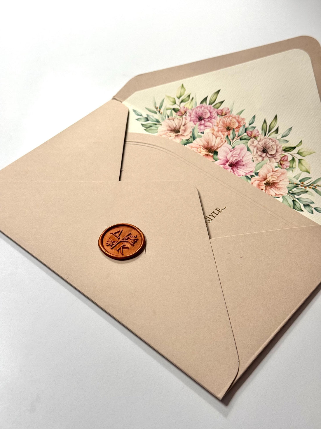 Embossed Wedding Invitation | Sealed İnvitation | Textured Cardstock Wedding Invite | Elegant Wedding Card | Custom Invitation