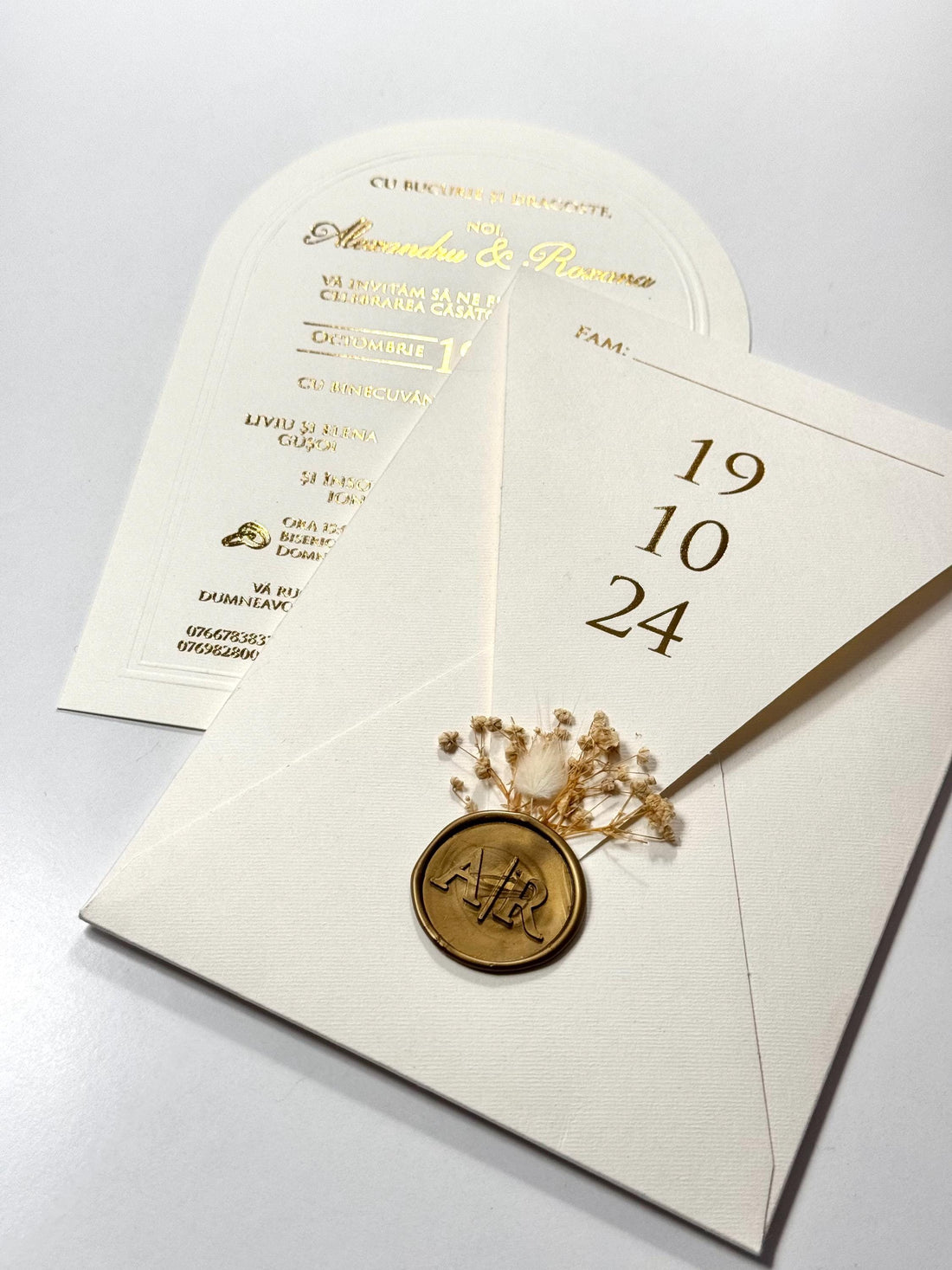 White Wedding Invitation | Sealed Floral İnvitation | Floral Design Invitation | Elegant Invitation Card | Classic Wedding Invite Set