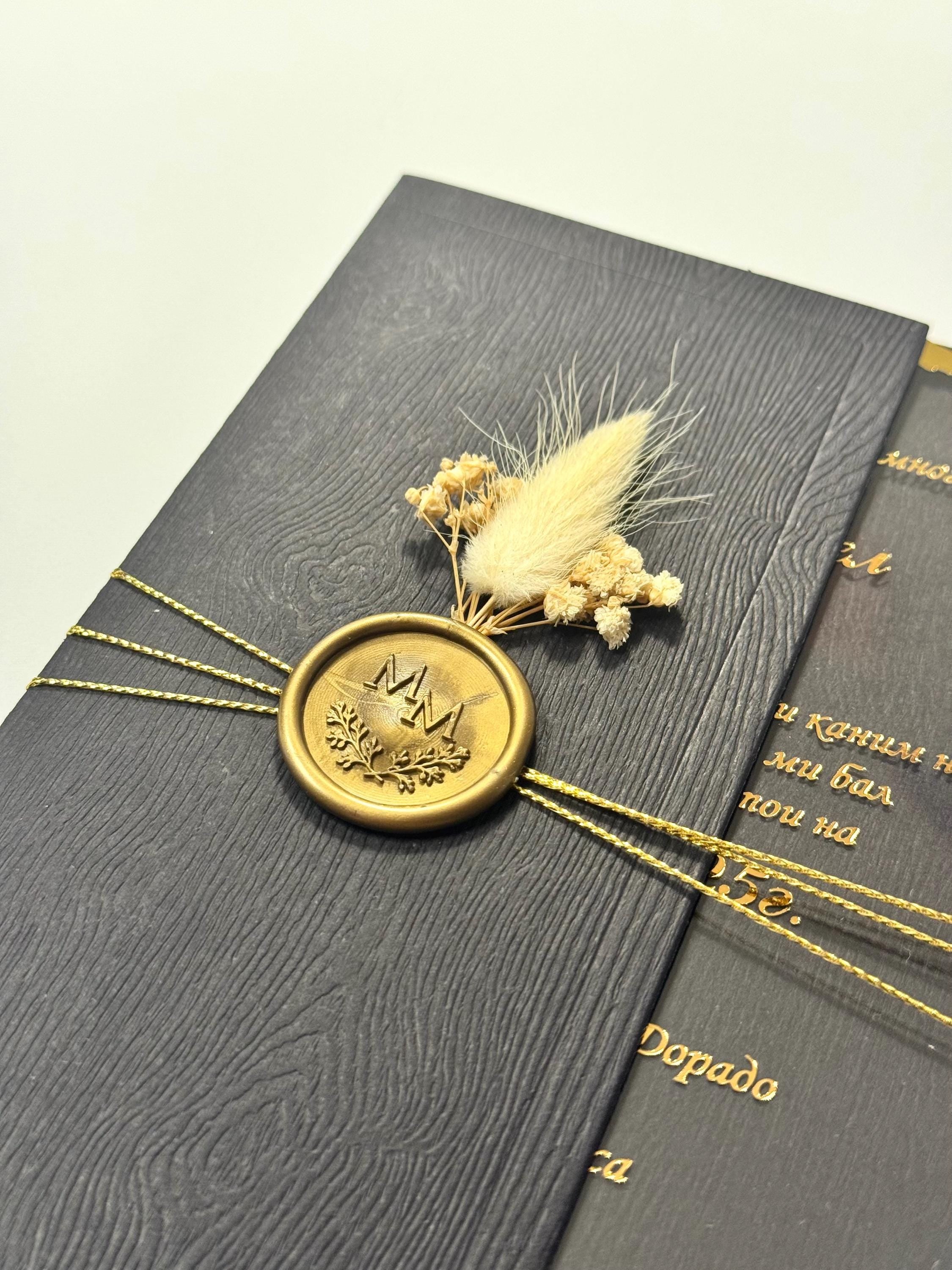 Floral Wedding Invitation | Sealed Floral İnvitation | Transparent Wedding Invite | Elegant Floral Card | Custom Wedding Invitation