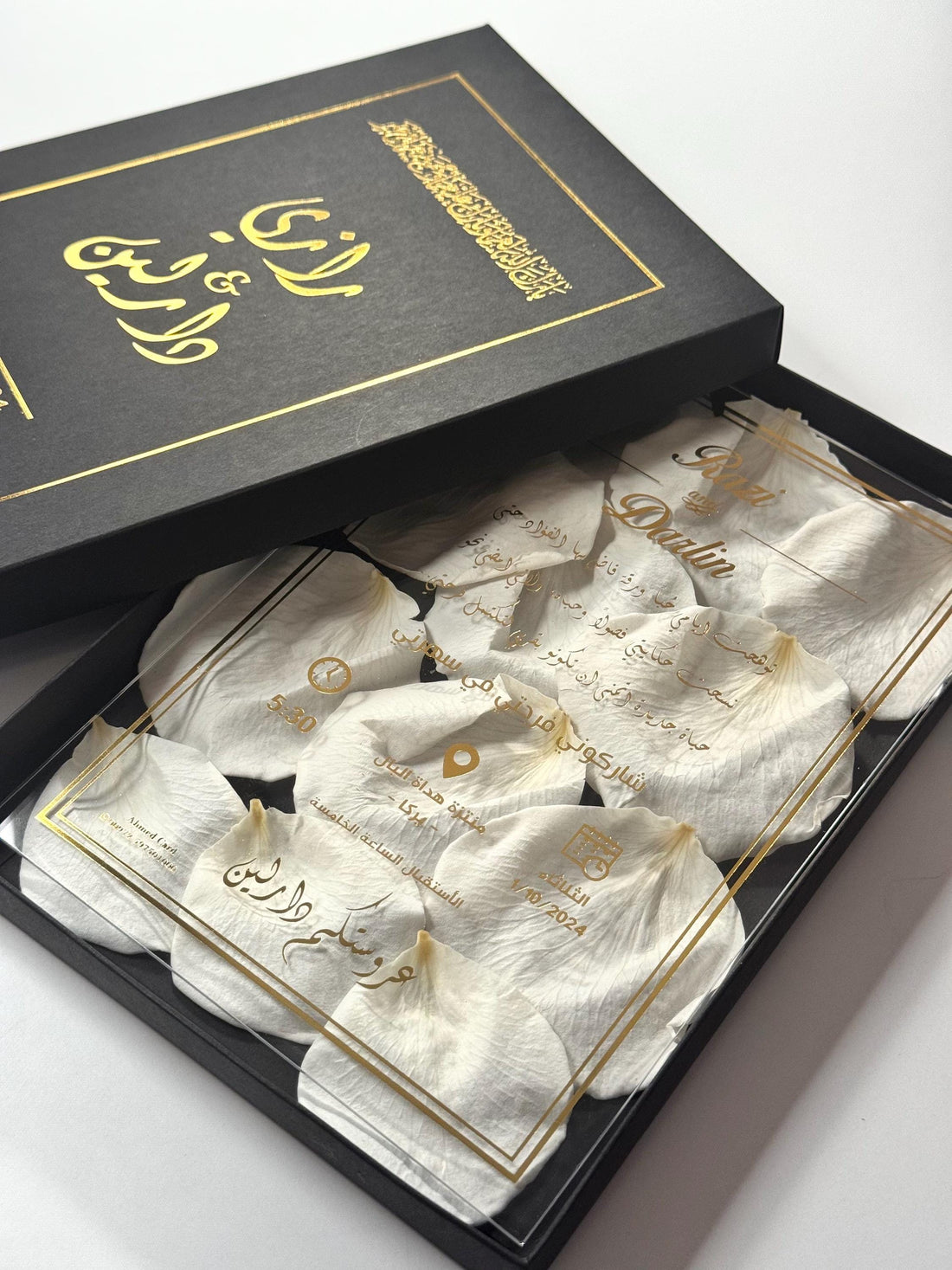 Floral Transparent Wedding Invitation in Box | Elegant Clear Wedding Invite | Luxury Wedding Card | Custom Invitation Set