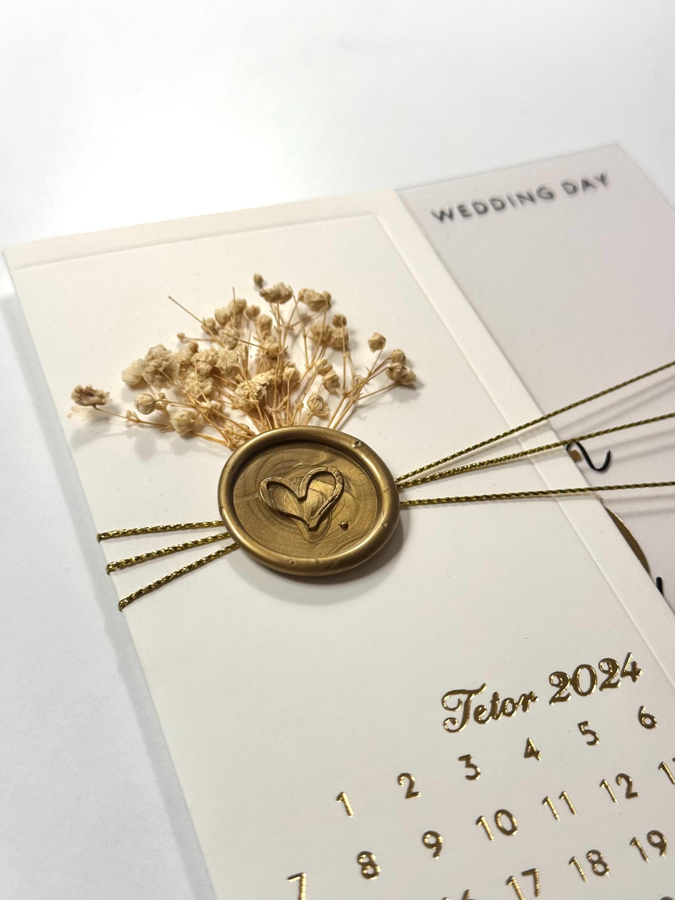 White Floral Transparent Wedding Invitation with Date | Clear Wedding Invitation | Elegant Acrylic Style Card | Custom Invitation | Wax Seal