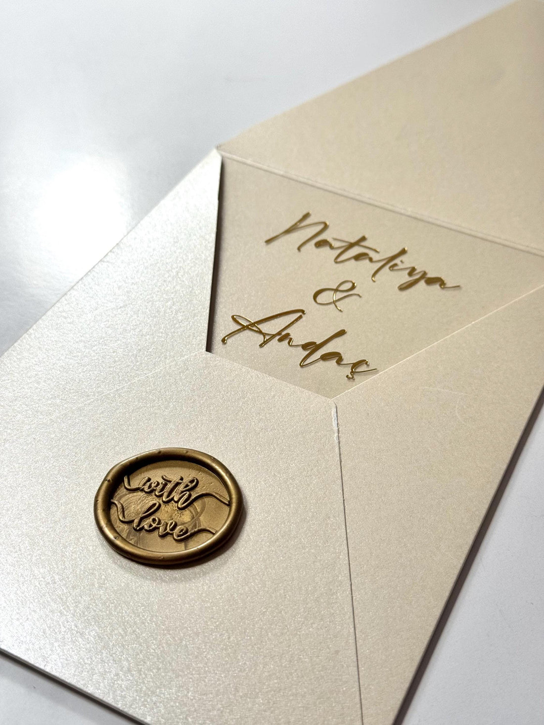 Transparent Wedding Invitation with Stamp | Clear Acrylic Style Invitation | Elegant Minimal Wedding Card | Custom Invitation