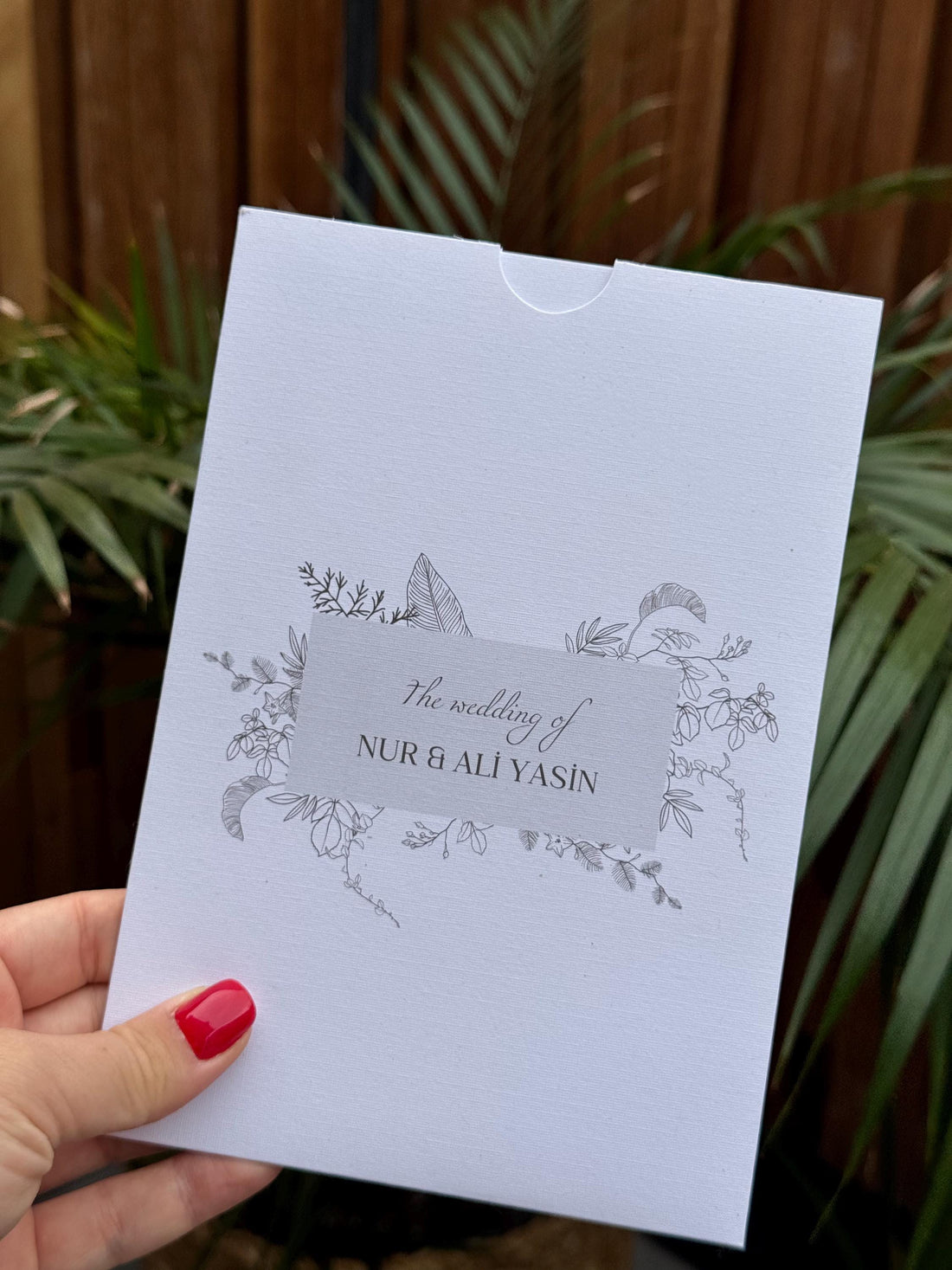 Plain White Modern Wedding Invitation Minimal Design