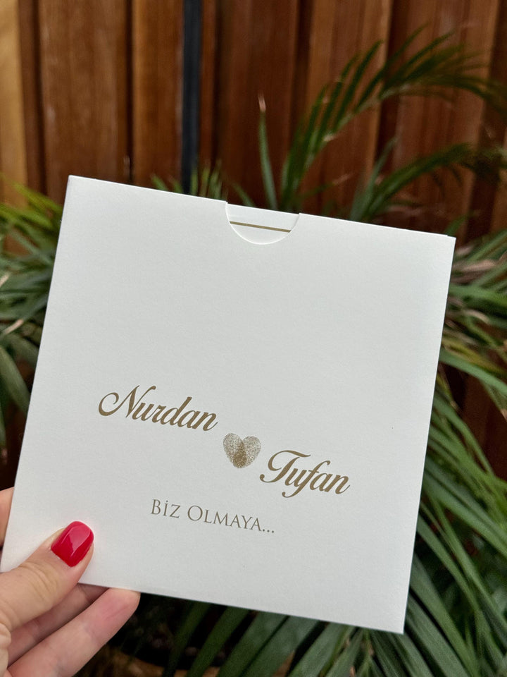 White Modern Elegant Wedding Invitation Minimal Design