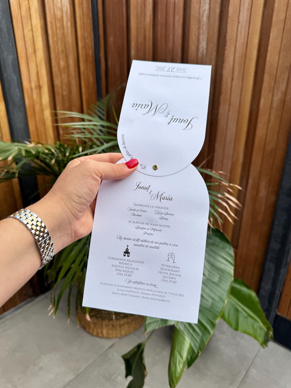 White Wedding Invitation With Yellow Ribbon Elegant Design