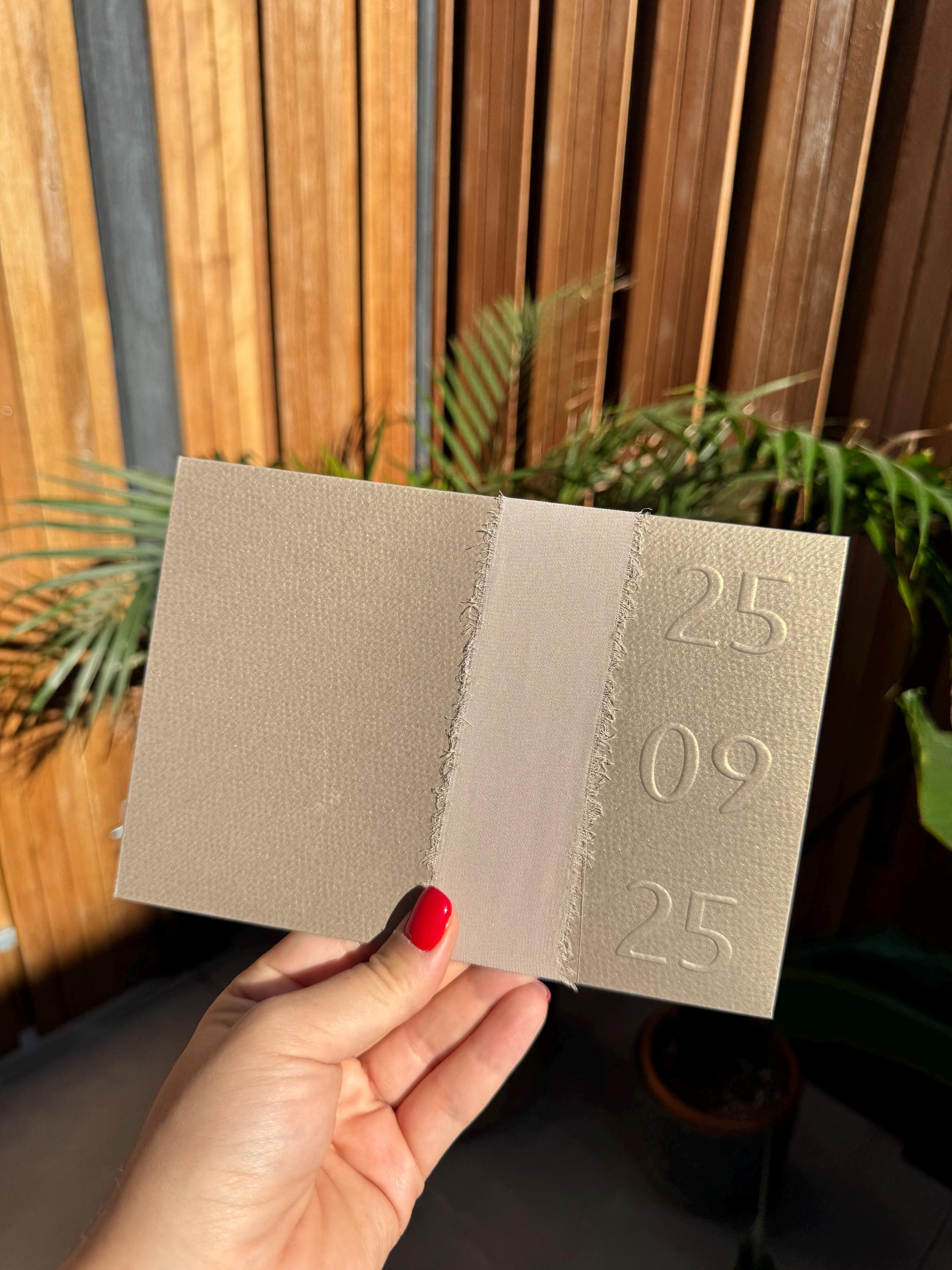 Ribboned Gold Envelope Elegant Modern Wedding Invitation