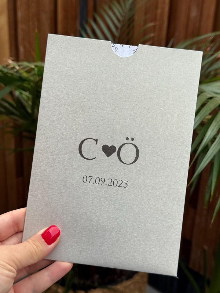 Silver Modern Wedding Invitation Elegant Minimal Design