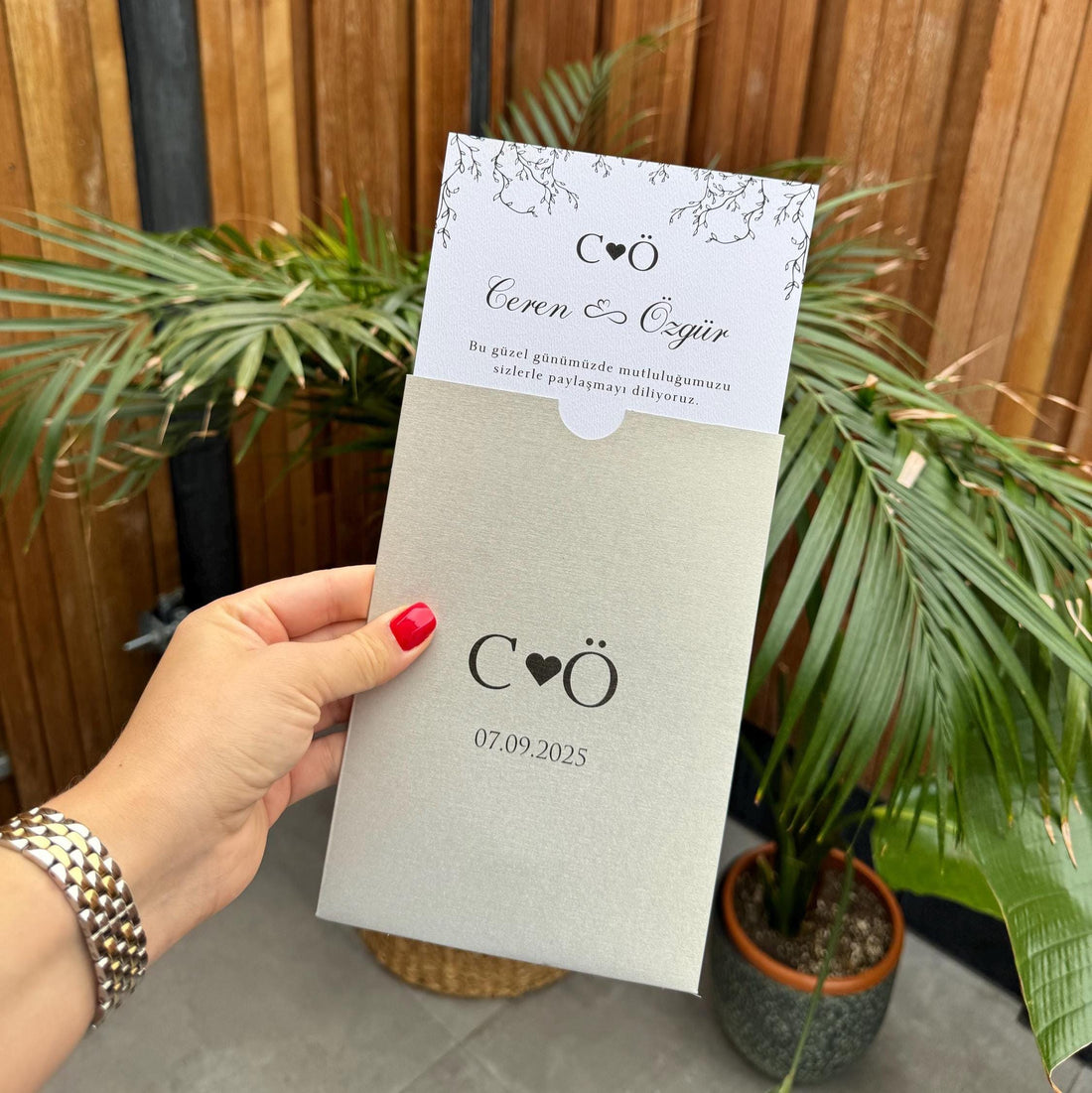Silver Modern Wedding Invitation Elegant Minimal Design
