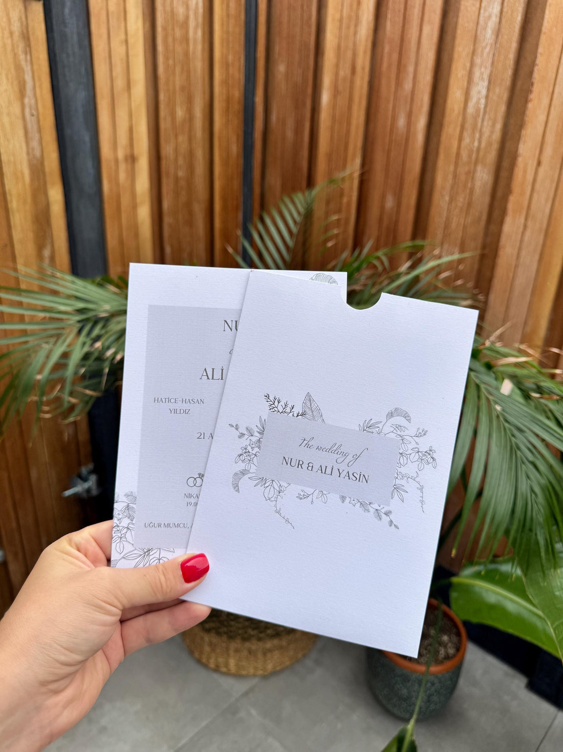 Plain White Modern Wedding Invitation Minimal Design