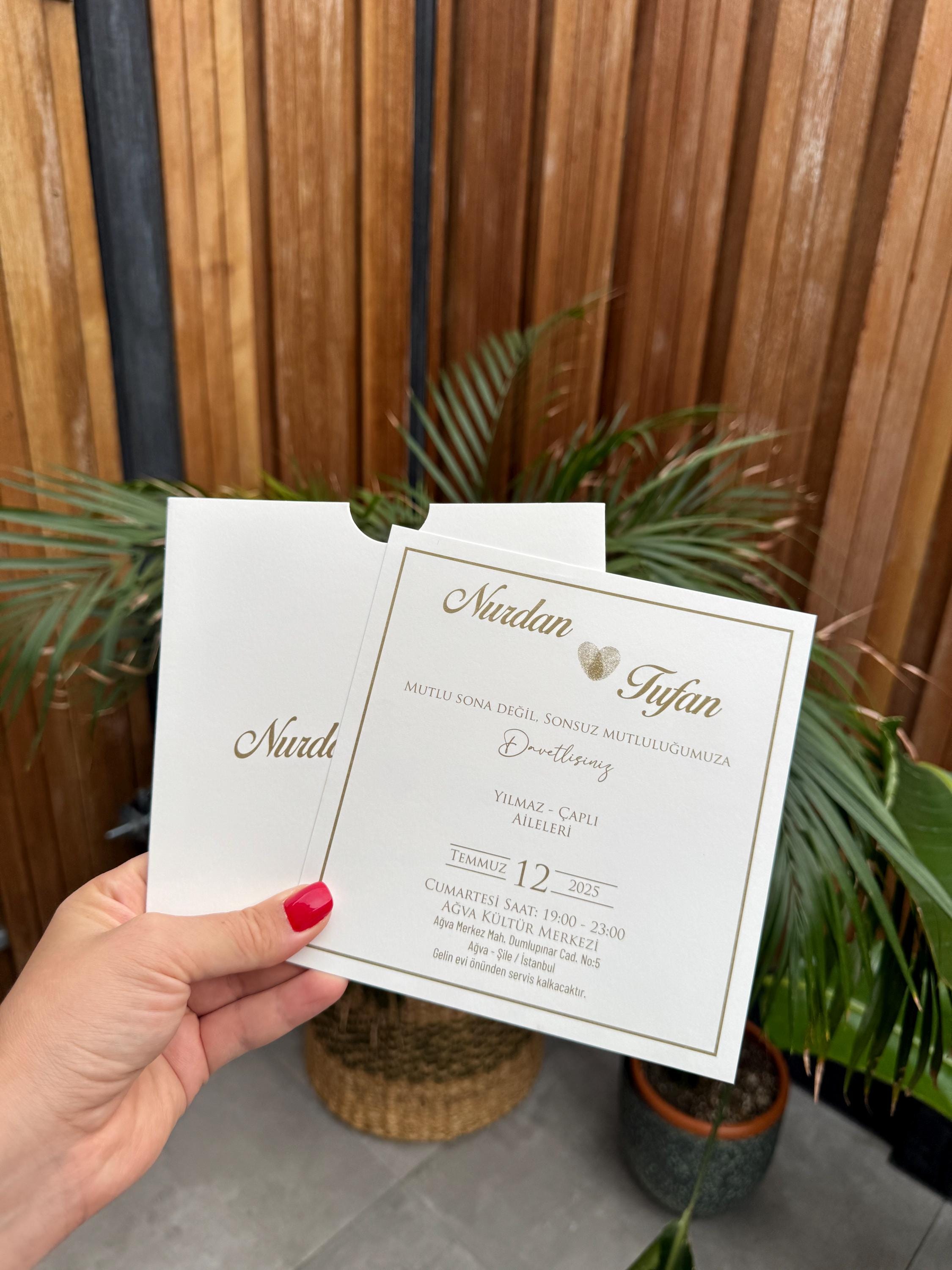 White Modern Elegant Wedding Invitation Minimal Design