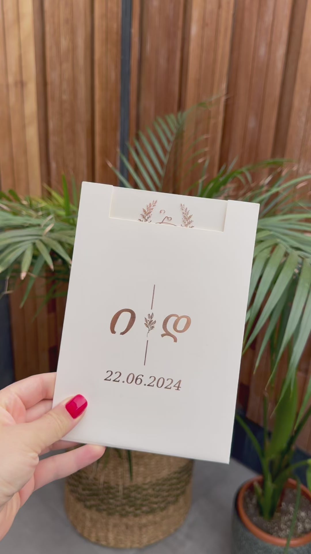 Transparent Wedding Invitation With Gold Text Elegant Modern Design