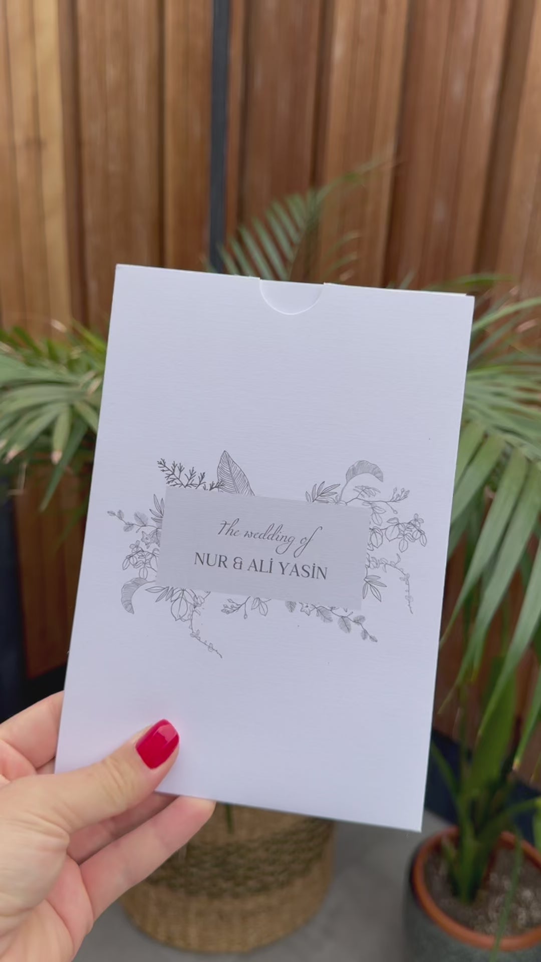 Plain White Modern Wedding Invitation Minimal Design